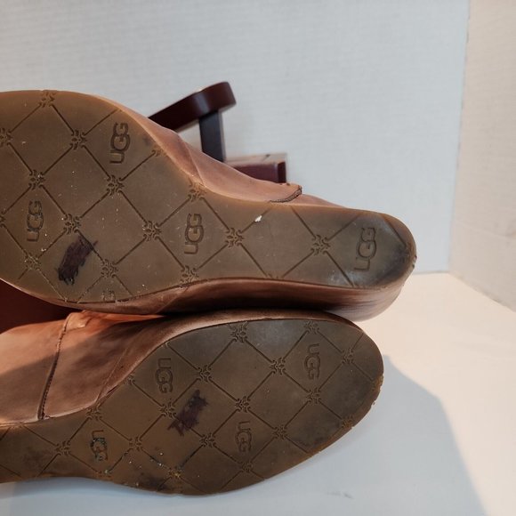 UGG Australia Womens Carmine 1001882 Brown Pull On Wedge Heel Booties Size US 8 - Picture 8 of 9